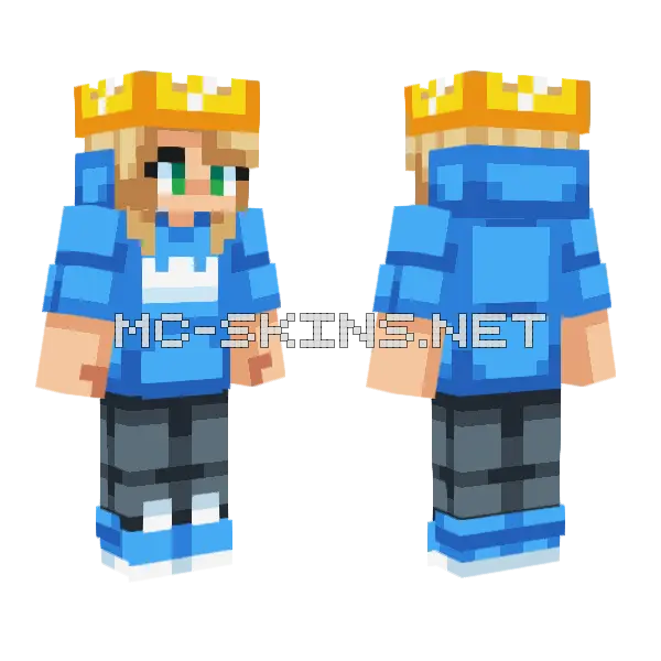 Capture The Flag Girl Minecraft skin, front and back