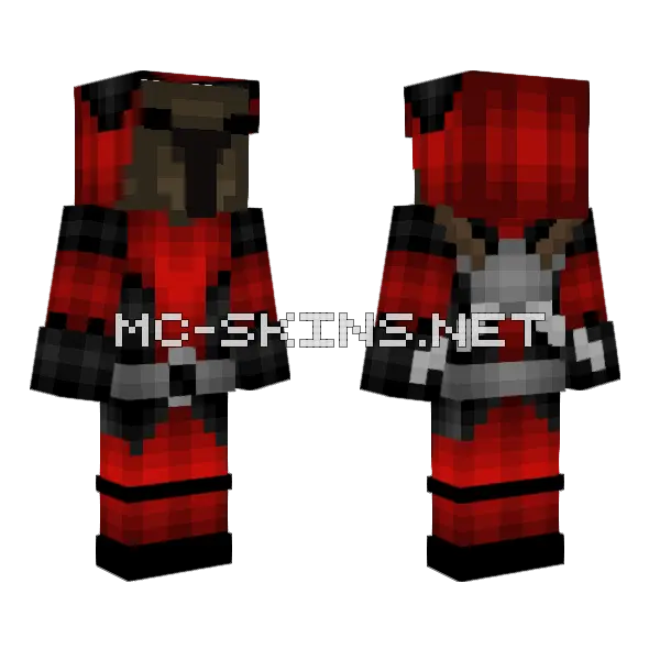 Capybara Deadpool Minecraft skin, front and back