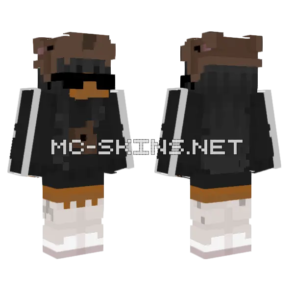 Capybara Girl Minecraft skin, front and back