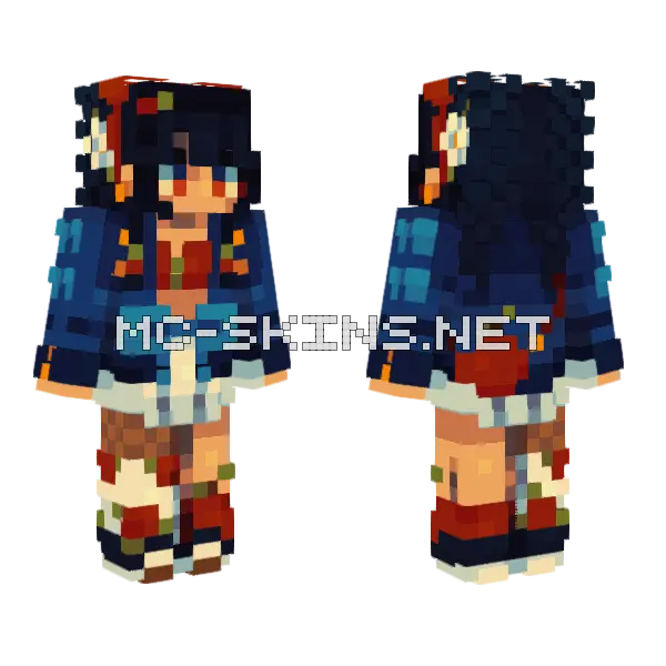 Caramel Apple RCE Minecraft skin, front and back