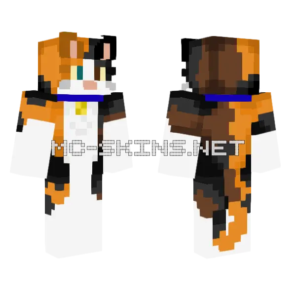 Caramel The Cat Minecraft skin, front and back