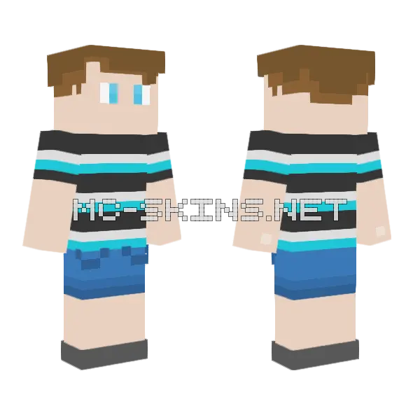 Carl With A K Minecraft skin, front and back