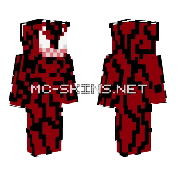 Carnage Skin Minecraft skin, front and back
