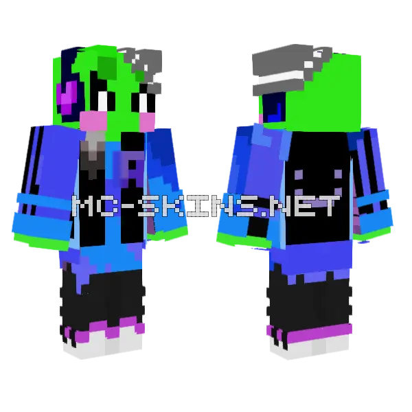 Carnival Glep Glorp Minecraft skin, front and back