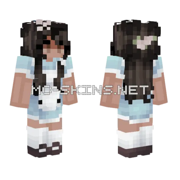 Caroline In Wonderland Minecraft skin, front and back