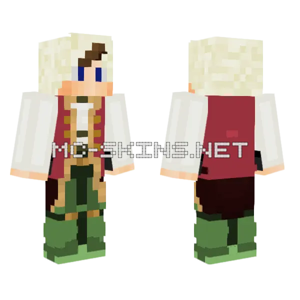 Cas New Minecraft skin, front and back