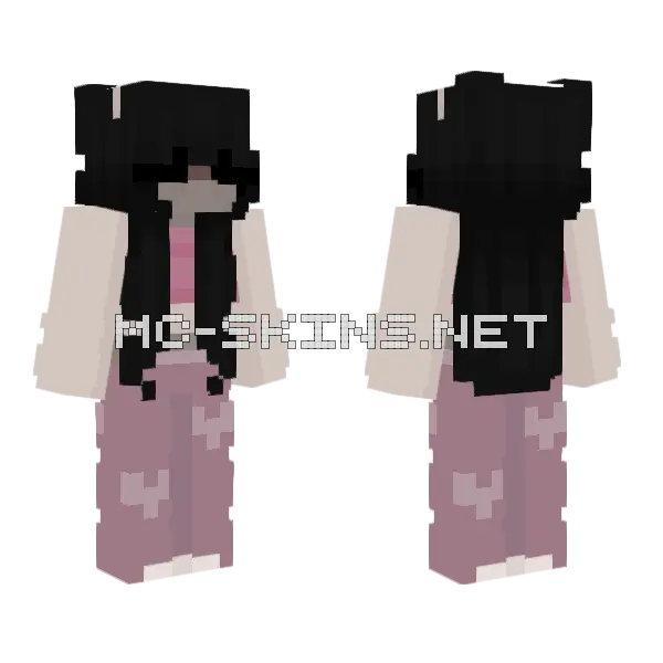 Cas Pink Minecraft skin, front and back