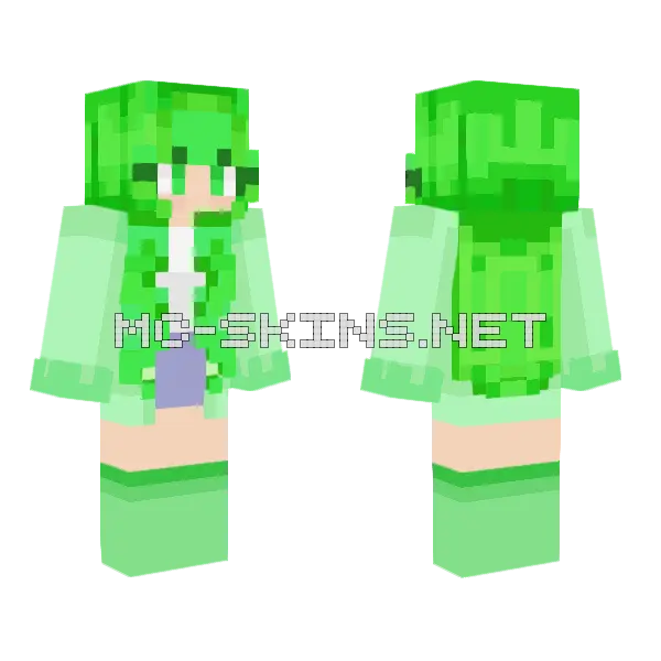 Cash Nico Emerald Secret Zoey Minecraft skin, front and back