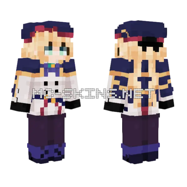 Castoria Witch Girl Minecraft skin, front and back