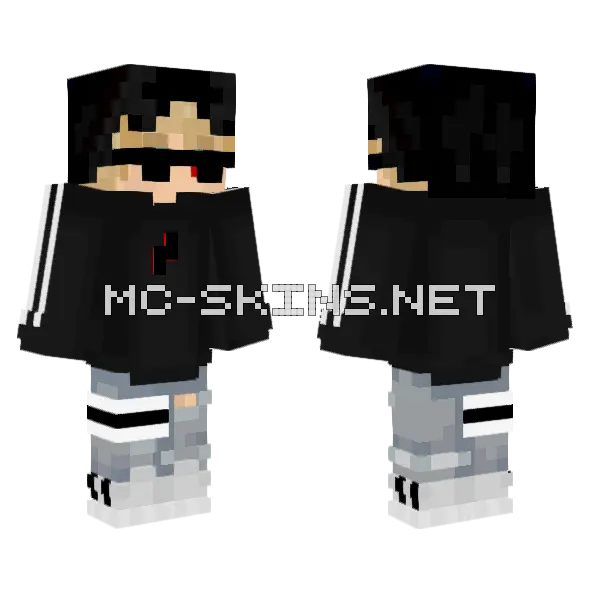 Casual Astric Minecraft skin, front and back