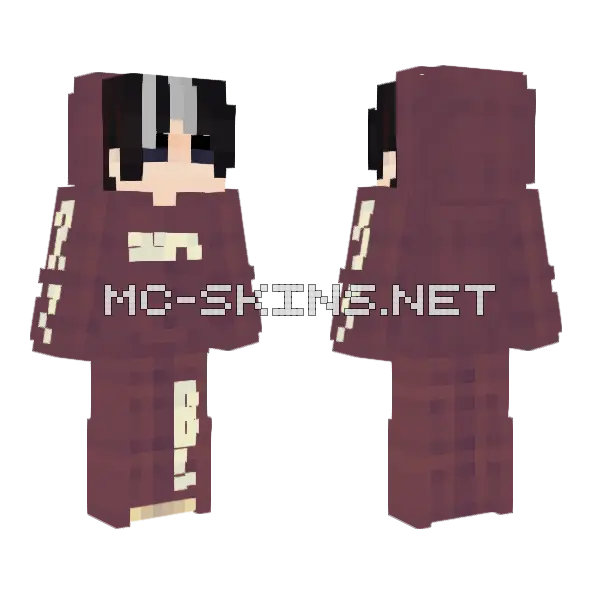 Casual Boy Hoodie Minecraft skin, front and back