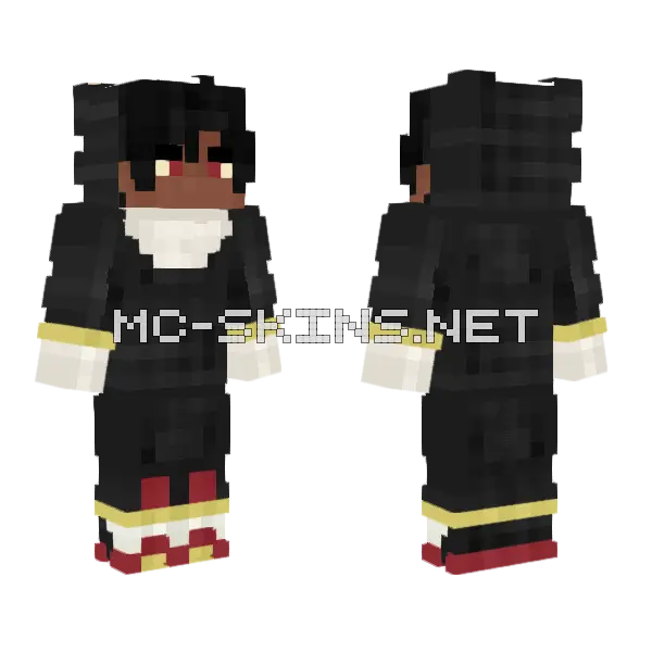 Casual Boy Shadow Hoodie Minecraft skin, front and back