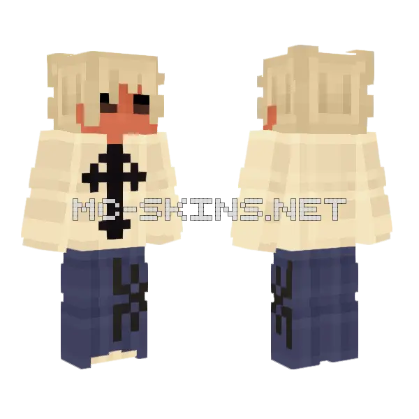Casual Boy Streetwear Minecraft skin, front and back