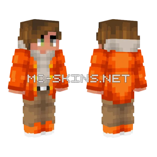 Casual Coat Fit Minecraft skin, front and back