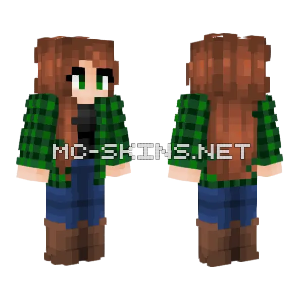 Casual Cowgirl Minecraft skin, front and back
