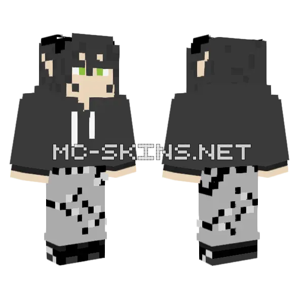 Casual Dragon Boyo Minecraft skin, front and back
