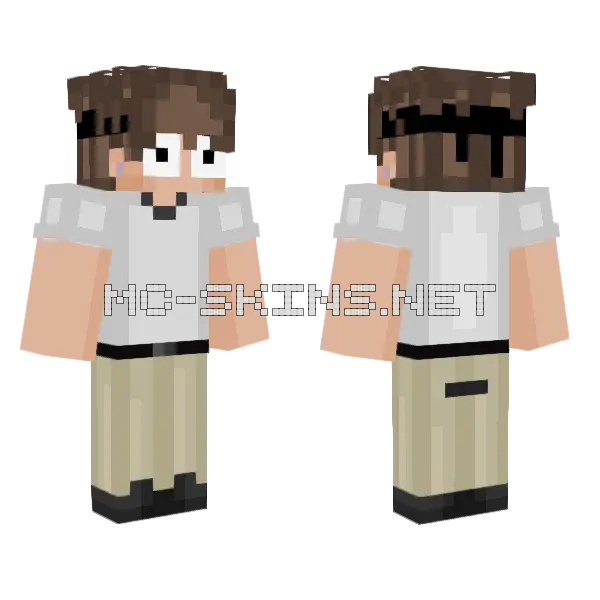 Casual Eyes Minecraft skin, front and back