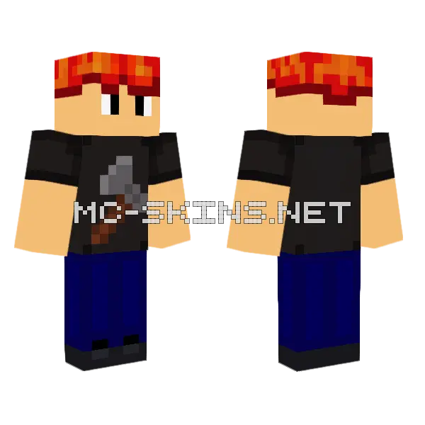Casual Fireyblade Minecraft skin, front and back