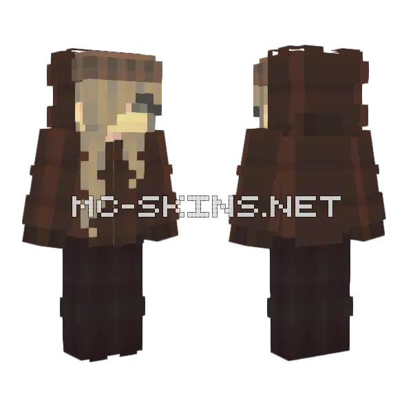 Casual Girl Hooded Sweater Beanie Minecraft skin, front and back