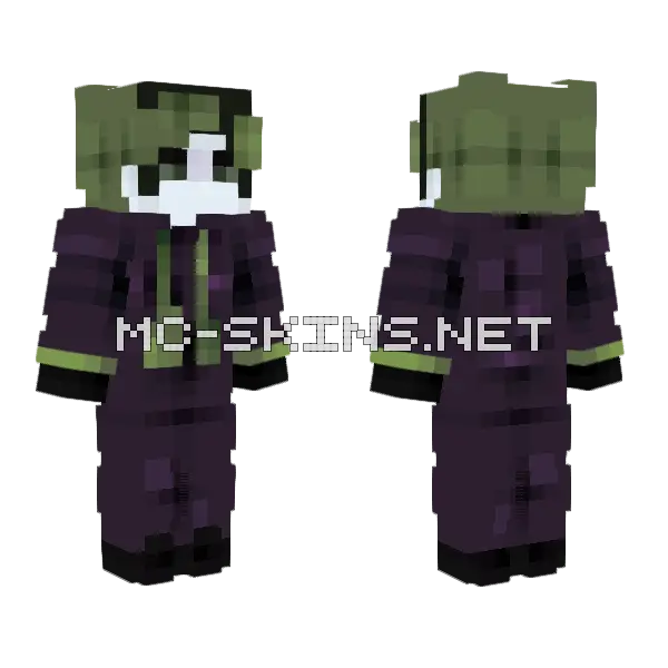 Casual Joker Boy Minecraft skin, front and back