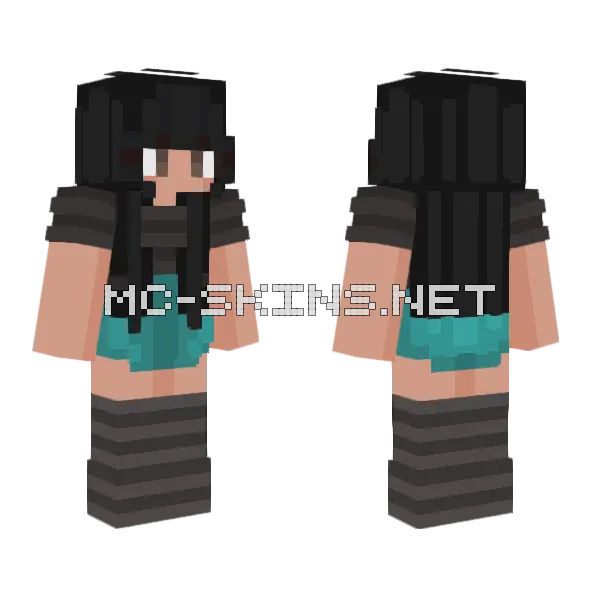 Casual Kind Girl Minecraft skin, front and back