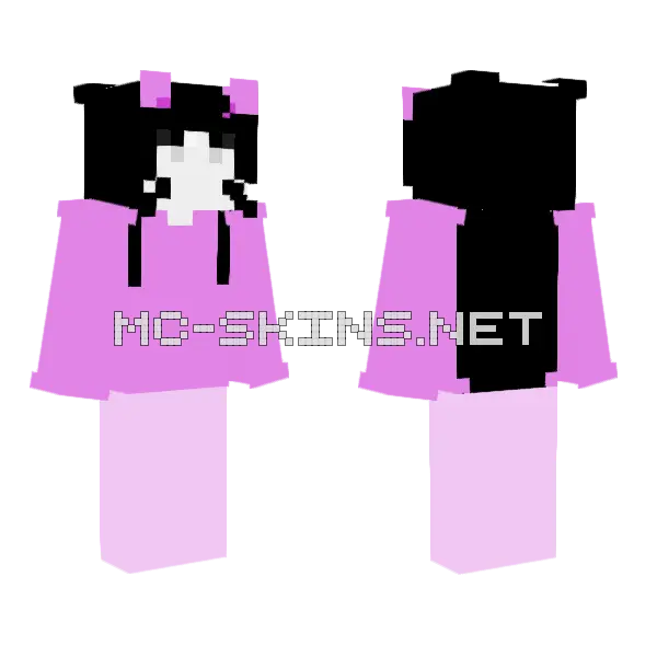 Cat Girl Fixed Minecraft skin, front and back