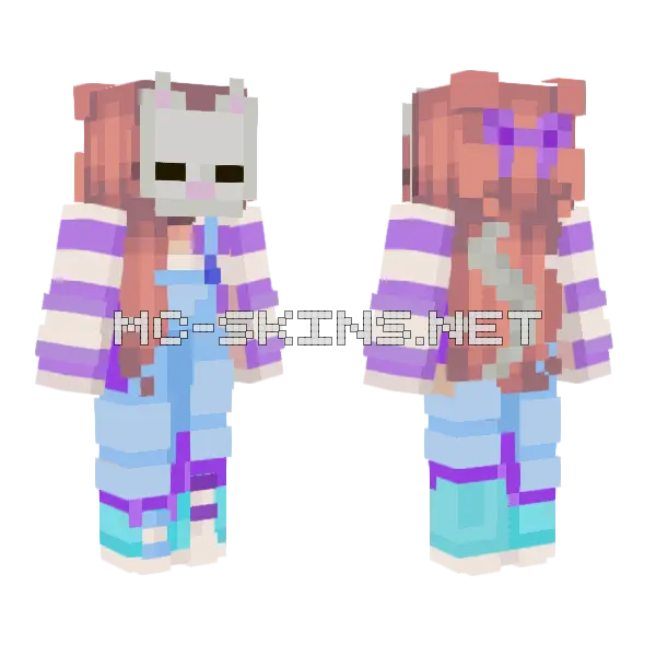 Cat Hardcore Scarlett Minecraft skin, front and back