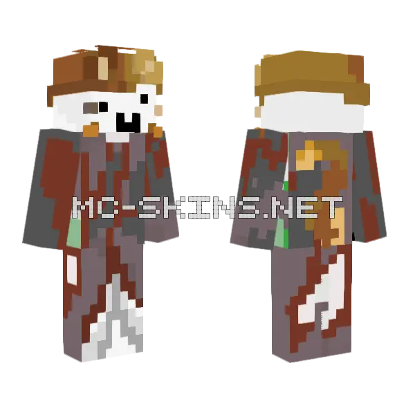 Cat Hat Minecraft skin, front and back