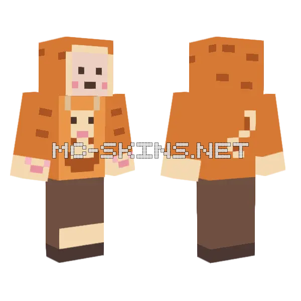 Cat Hoodie Minecraft skin, front and back