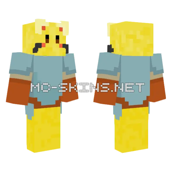 Cat Quest 1 Protagonist Minecraft skin, front and back