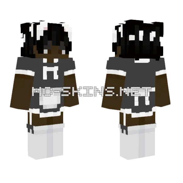 Catboy With Ears Minecraft skin, front and back