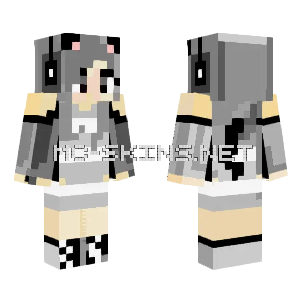 Catgirl Skin Minecraft skin, front and back