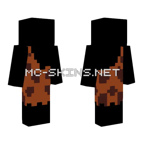 Cave Man Outfit Minecraft skin, front and back