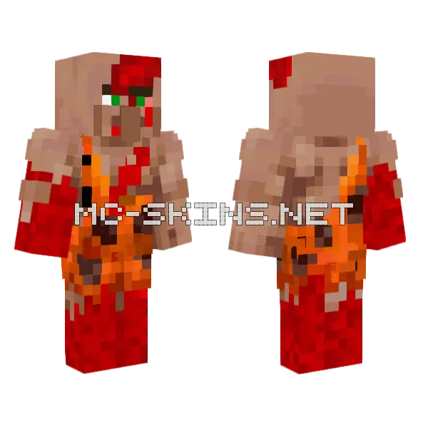 Caveman Corpse Minecraft skin, front and back