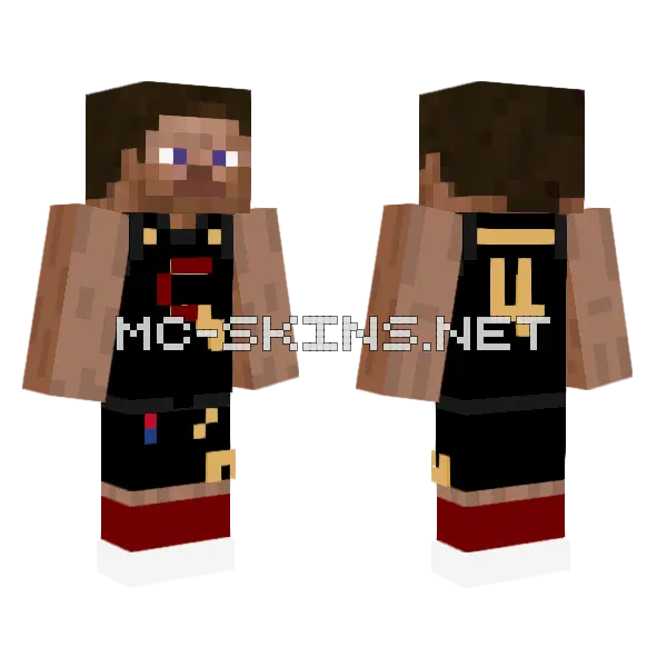 Cavs Statement Minecraft skin, front and back