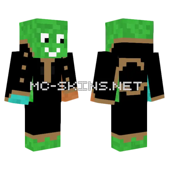 ccolson Green Creature Minecraft skin, front and back