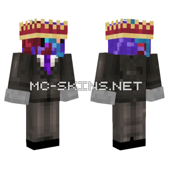 Ccorruptionn With Eyes Minecraft skin, front and back