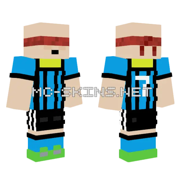 Cdz7 Blue Yellow Outfit Minecraft skin, front and back