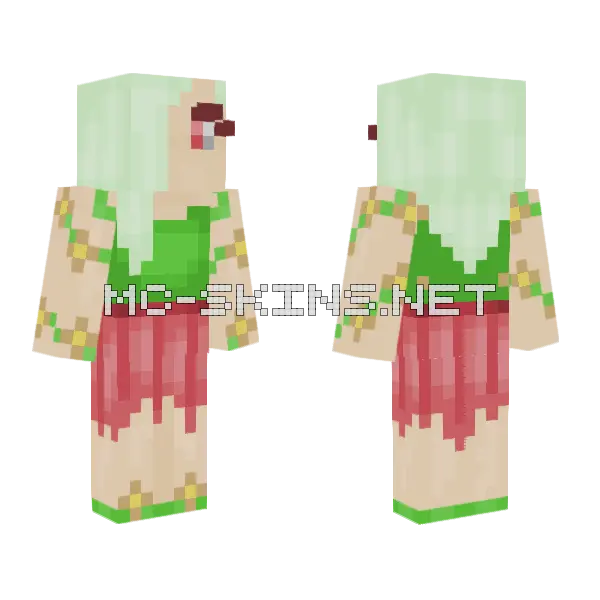 Ce Flower Girl Minecraft skin, front and back
