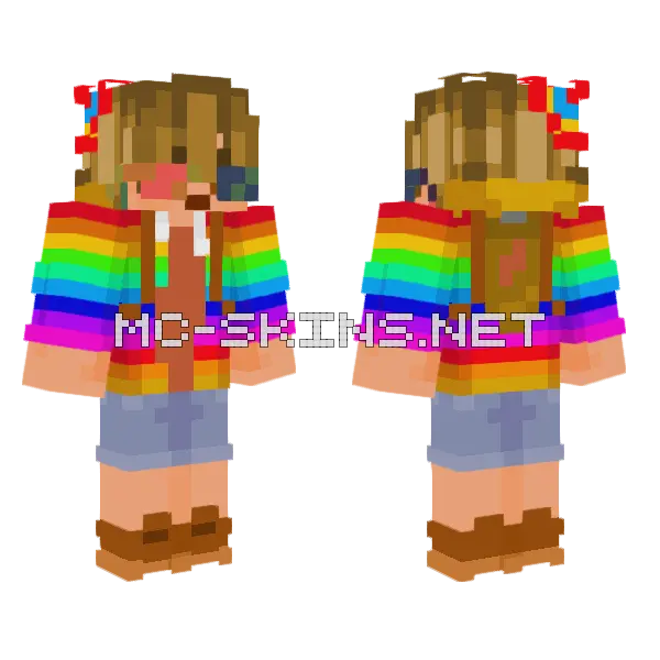 Celebration Copper Minecraft skin, front and back