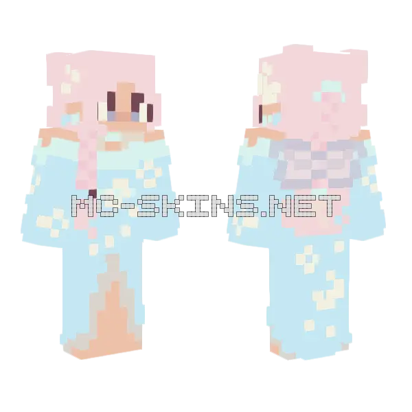 Celestial Glitter Trade Minecraft skin, front and back