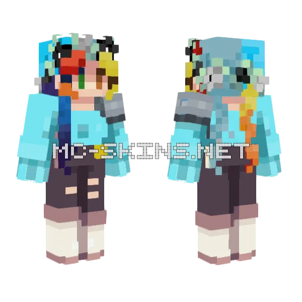Cell Boy Minecraft skin, front and back