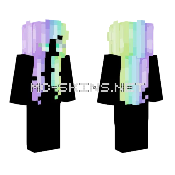 Central Blue Minecraft skin, front and back