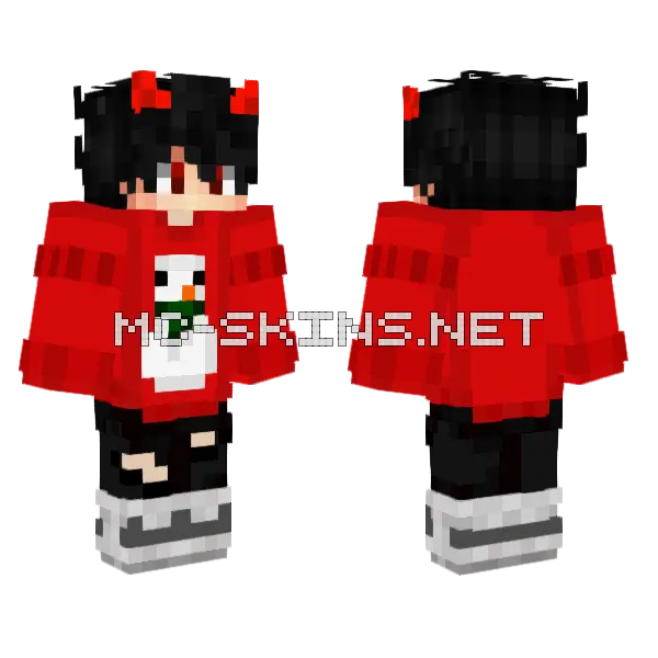 Cesargamar Navidad Minecraft skin, front and back