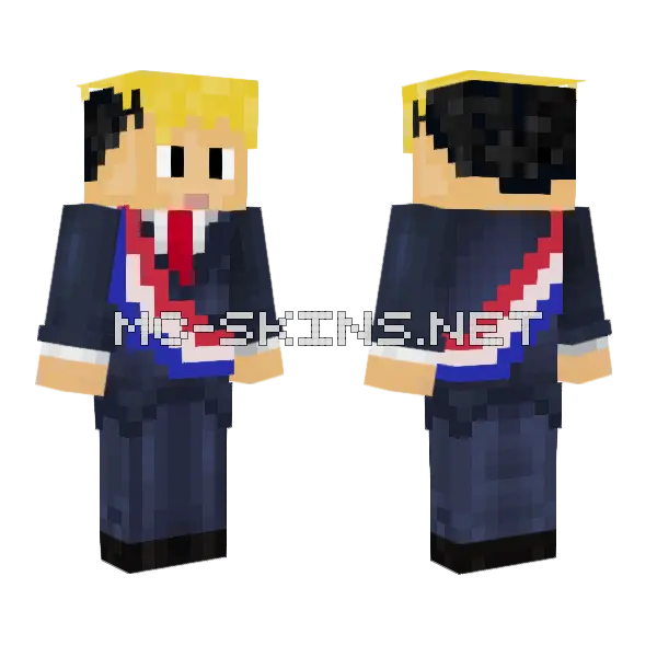 Cesarlive Alcalde Suit Minecraft skin, front and back