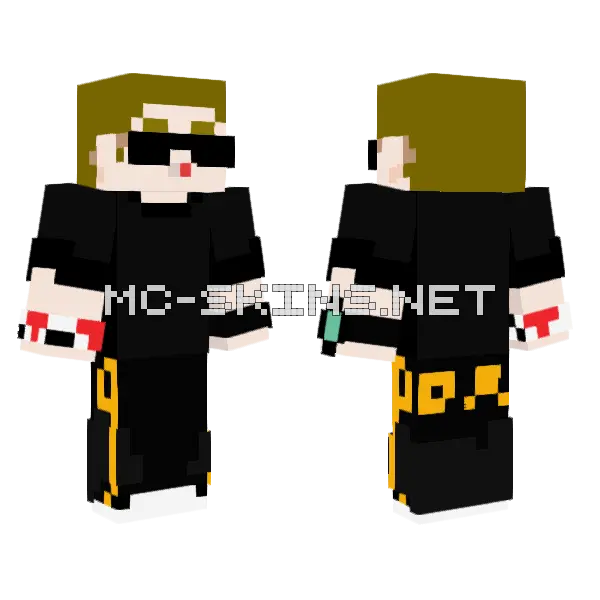 Ch0psh0pkid Minecraft skin, front and back