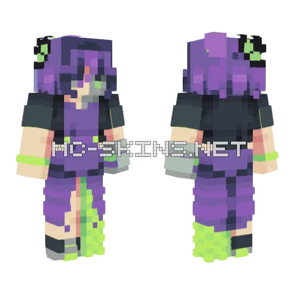 Chained To The Digital Abyss Minecraft skin, front and back