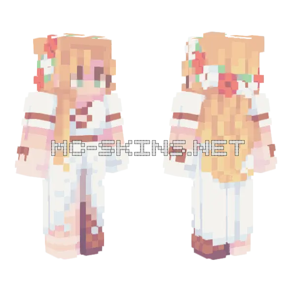 Chamomile RCE Minecraft skin, front and back
