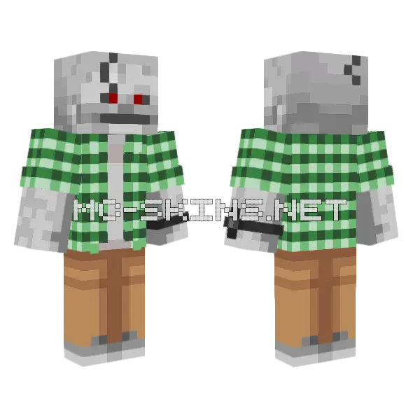 Chanoskeleton Minecraft skin, front and back