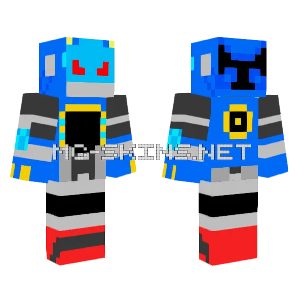 Chaos Sonic Prime Minecraft skin, front and back